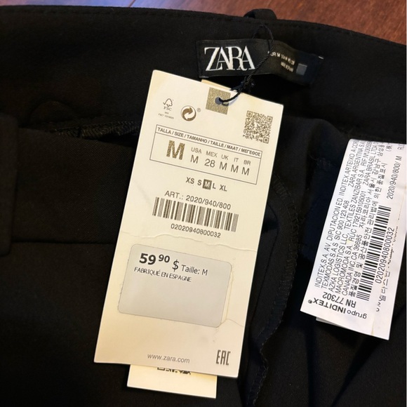 NWT Zara White trousers Medium - Picture 3 of 5